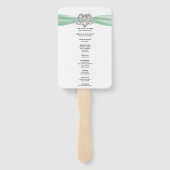 Fans des Programms für grüne Herzenshochzeiten Fächer (Rückseite)