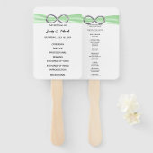 Fans des Programms für grüne Hochzeiten Fächer (Vorne und Hinten)