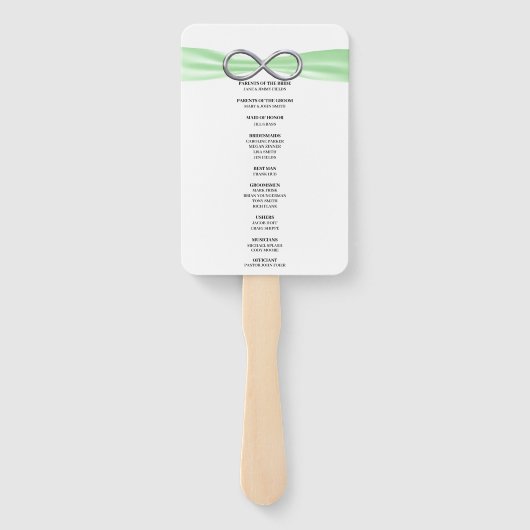 Fans des Programms für grüne Hochzeiten Fächer (Rückseite)