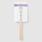 Fans des Programms für lila Herzhochzeiten Fächer (Rückseite)