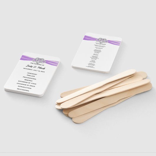 Fans des Programms für lila Herzhochzeiten Fächer (Non-assembled)