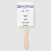 Fans des Programms für lila Herzhochzeiten Fächer (Vorderseite)