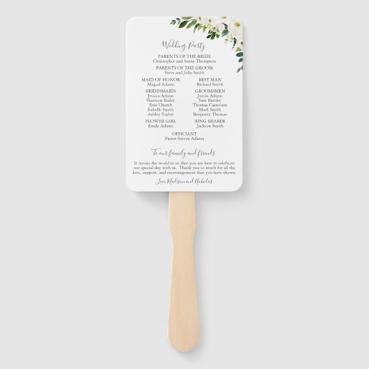 Fans des Programms "Weiße Blume und grüne Hochzeit Fächer (Rückseite)