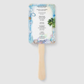 Fans des Tropical Beach Seashell Wedding Program Fächer (Rückseite)