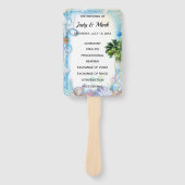 Fans des Tropical Beach Seashell Wedding Program Fächer (Vorderseite)