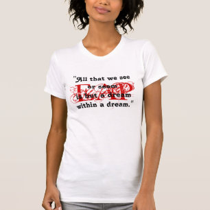 Fans EDGAR ALLAN POE ROTES KENNZEICHEN-ENTWURF T - T-Shirt