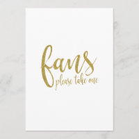 Fans Gold Glitzer Erschwingliches Hochzeitszeichen