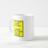 Fans in Denial Funny Mug Kaffeetasse (Vorderseite Links)
