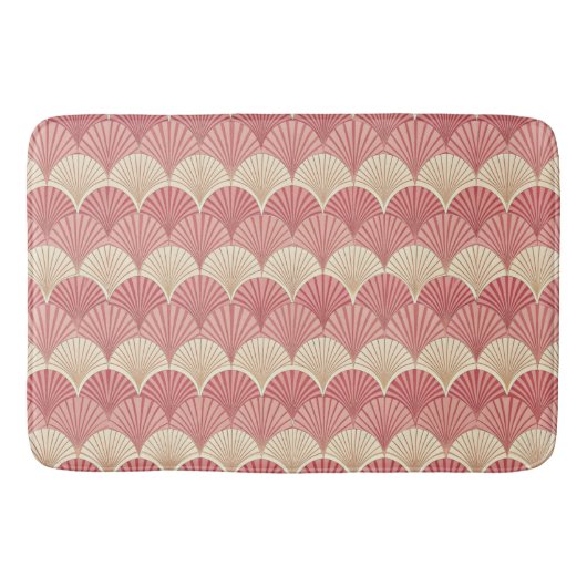 Fans Pink Mid-Century Badematte (Vorderseite)