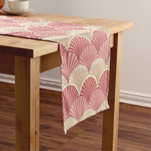 Fans Pink Mid-Century Großer Tischläufer (Beispiel)