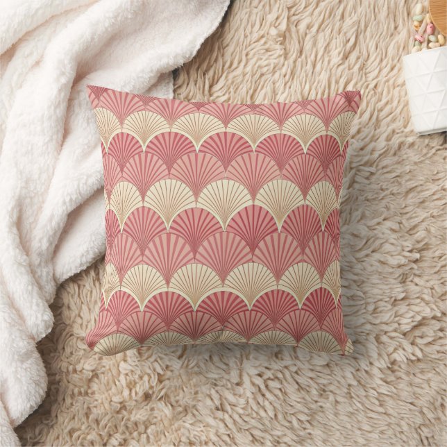 Fans Pink Mid-Century Kissen (Decke)