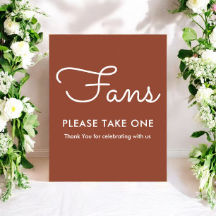 Fans Terracotta Weddingprogramme signieren Poster