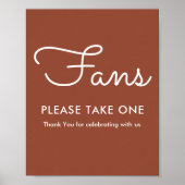 Fans Terracotta Weddingprogramme signieren Poster (Vorne)