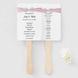 Fans von Pink Diamond Infinity Wedding Program Fächer