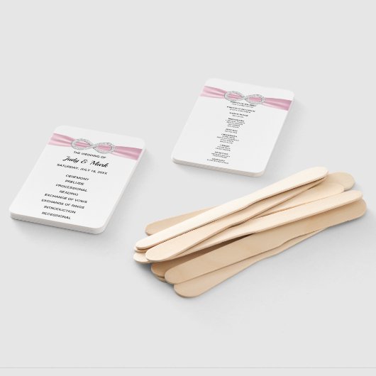 Fans von Pink Diamond Infinity Wedding Program Fächer (Non-assembled)