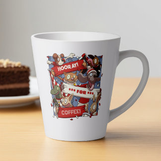 Fans von sonnigen Tieren Feiertage für Kaffee Crow Milchtasse