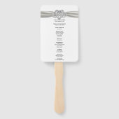 Fans von White Infinity Heart Wedding Programmen Fächer (Rückseite)