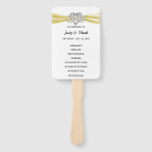 Fans von Yellow Infinity Heart Wedding Program Fächer (Vorderseite)