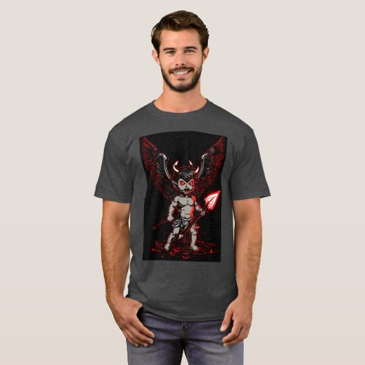 Fansi fansi zornig schwarz rotes Design T-Shirt (Vorne ganz)
