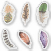 Fansy feather for scrapbooking modische Vögel Aufkleber (Vorderseite)