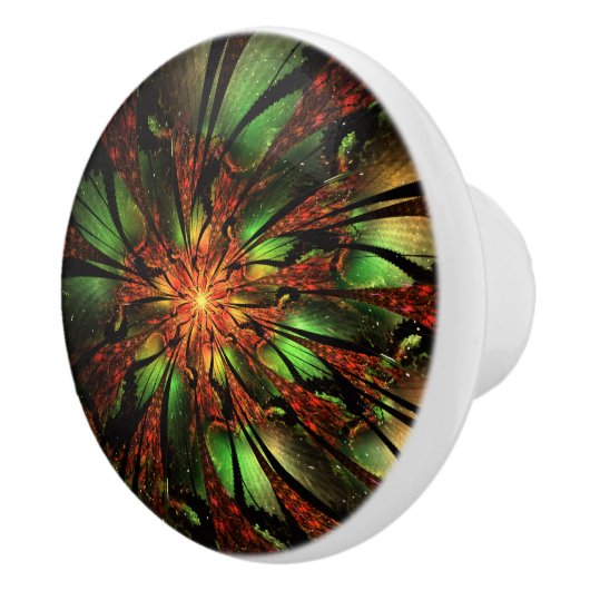 Fansy Fraktal Blume Keramik Drehknopf Keramikknauf (Rechts)