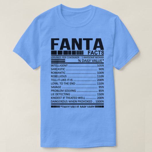 FANTA Nutrition Fakten T-Shirt (Design vorne)