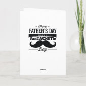 Fantachetic Mustache Happy Father's Day Foto Card Karte (Rückseite)