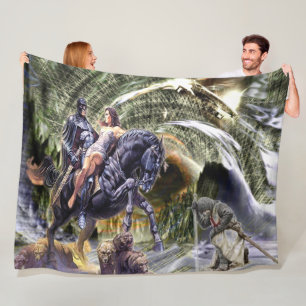 FANTACY DARK KNIGHT FLEECEDECKE