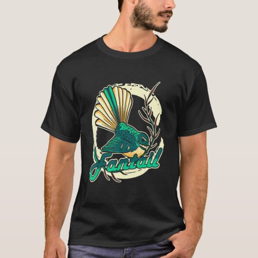 Fantail Bird Design Bird T-Shirt (Vorderseite)