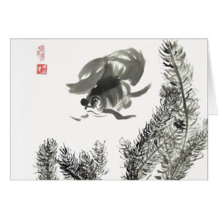 Fantail-Goldfisch-leere Karte