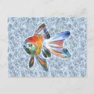 Fantail Goldfish Light Flare Postkarte