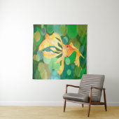 Fantail Goldfish mit grünem Blasen-Vector Wandteppich (Beispiel (Horizontal))
