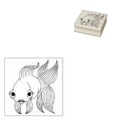 Fantail Goldfish Rubber Briefmarke Gummistempel (Stempel)