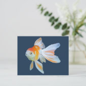 Fantail Goldfish Watercolor Postkarte (Stehend Vorderseite)