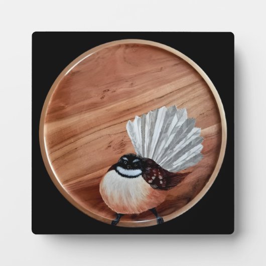 Fantail-Malerei auf Holzdruck Fotoplatte (Vorderseite)