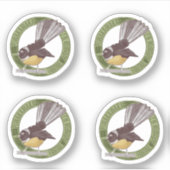 Fantail Neuseeland Native Bird Aotearoa NZ Aufkleber (Vorderseite)