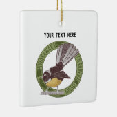 Fantail Neuseeland Native Bird Aotearoa NZ Keramikornament (Rechts)