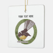 Fantail Neuseeland Native Bird Aotearoa NZ Keramikornament (Links)