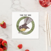 Fantail Neuseeland Native Bird Aotearoa NZ Serviette (Beispiel)
