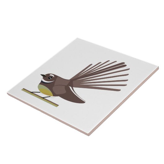 Fantail Neuseeland Vogel Vector Fliese (Seite)