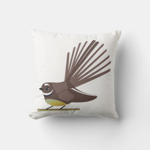 Fantail Neuseeland Vogel Vector Kissen