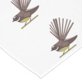 Fantail Neuseeland Vogel Vector Kurzer Tischläufer (Ecke)