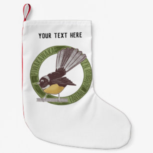 Fantail New Zealand Bird Kleiner Weihnachtsstrumpf