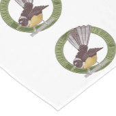 Fantail New Zealand Bird Kurzer Tischläufer (Ecke)