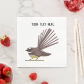 Fantail New Zealand bird Vector Serviette (Beispiel)