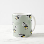 Fantail NZ Indianervögel Muster Kaffeetasse (VorderseiteRechts)