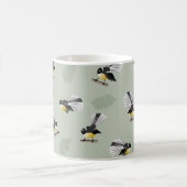 Fantail NZ Indianervögel Muster Kaffeetasse (Mittel)