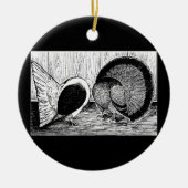 Fantail Pair Keramikornament (Vorne)