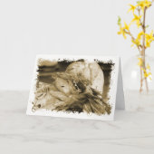 Fantail Pigeon Karte (Gelbe Blume)