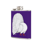 Fantail Pigeon White Flachmann (Links)
